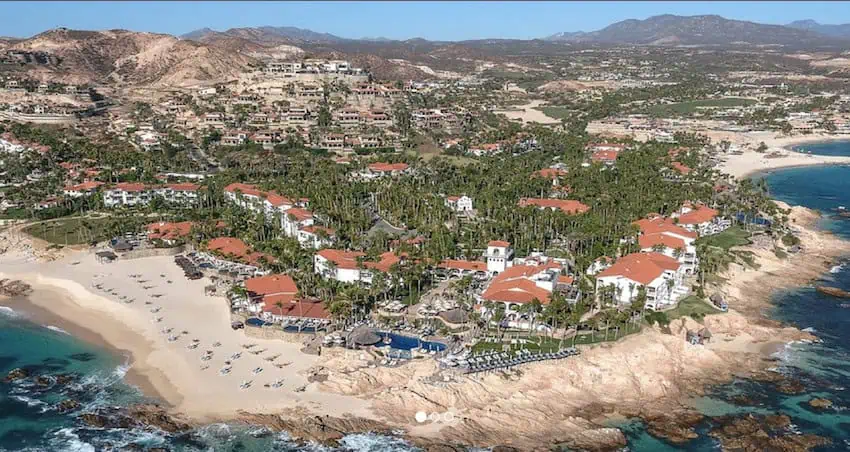 A contemporary view of Hotel Palmilla in Los Cabos, Baja California Sur, Mexico.